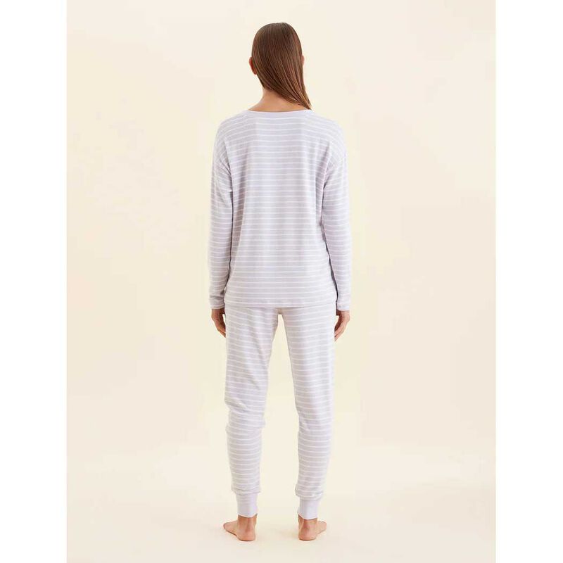 Papinelle Feather Soft V-Neck Ls Top And Jogger image number 3
